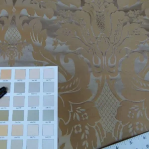 P1020048.jpg 1.375y Kravet Couture Limoges 100%silk Damask Truffle Gold Rp264