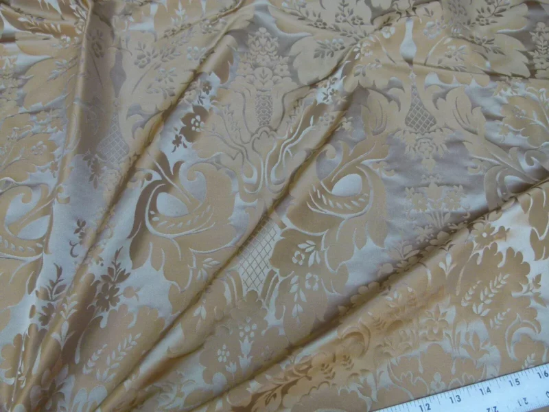 P1020051.jpg 1.375y Kravet Couture Limoges 100%silk Damask Truffle Gold Rp264