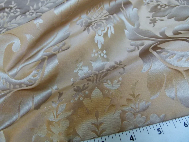P1020055.jpg 1.375y Kravet Couture Limoges 100%silk Damask Truffle Gold Rp264