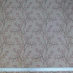 P1020067.jpg Kravet Couture Lemon Drop Color: 617 blush Pink Silk Lampas Modern Tree Bush  Berry Lampas MSRP USD 375/Y