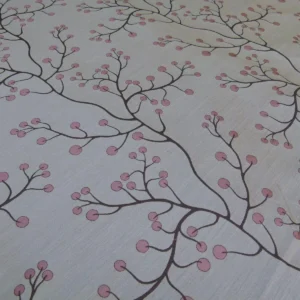 P1020068.jpg Kravet Couture Lemon Drop Color: 617 blush Pink Silk Lampas Modern Tree Bush  Berry Lampas MSRP USD 375/Y