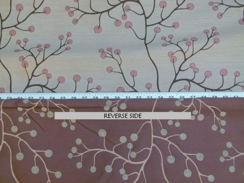 P1020075.jpg Kravet Couture Lemon Drop Color: 617 blush Pink Silk Lampas Modern Tree Bush  Berry Lampas MSRP USD 375/Y