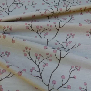 P1020077.jpg Kravet Couture Lemon Drop Color: 617 blush Pink Silk Lampas Modern Tree Bush  Berry Lampas MSRP USD 375/Y