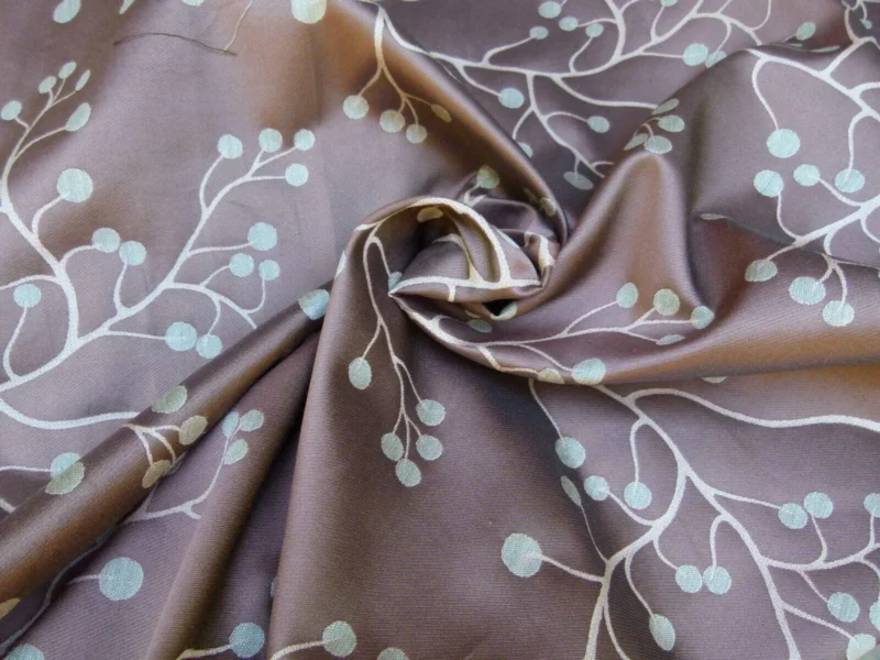 P1020078.jpg Kravet Couture Lemon Drop Color: 617 blush Pink Silk Lampas Modern Tree Bush  Berry Lampas MSRP USD 375/Y