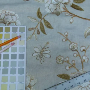 P1020127.jpg Bty Gp & J Baker Peony & Blossom Embroidery Linen Ivory Rp396y