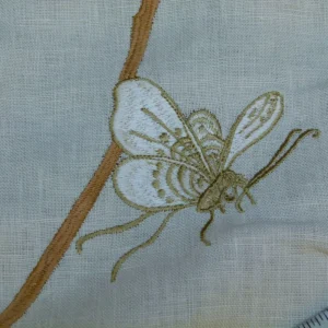 P1020131.jpg Bty Gp & J Baker Peony & Blossom Embroidery Linen Ivory Rp396y