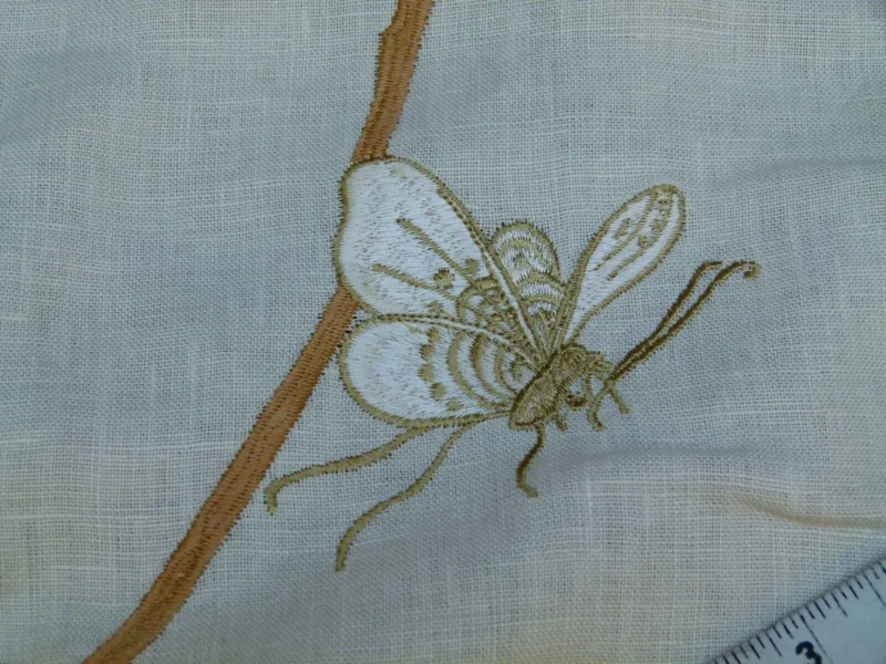 P1020131.jpg Bty Gp & J Baker Peony & Blossom Embroidery Linen Ivory Rp396y