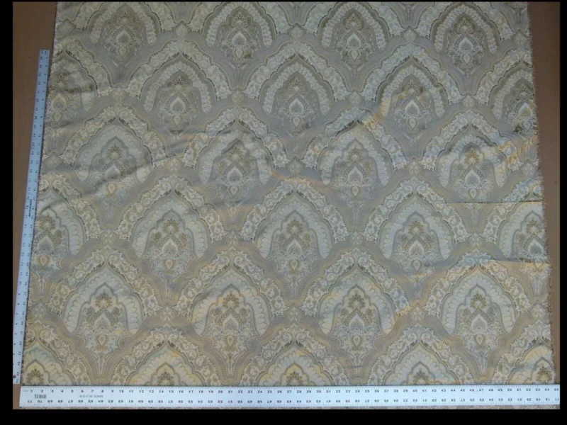 P1020233.jpg By Yard Kravet Kashmir Silk Damask Medallion Truffle Gold Beige MSRP USD 298/y