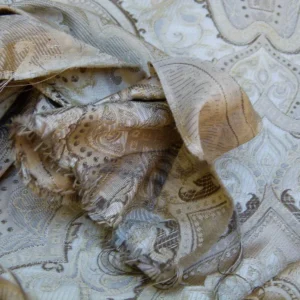 P1020240.jpg By Yard Kravet Kashmir Silk Damask Medallion Truffle Gold Beige MSRP USD 298/y