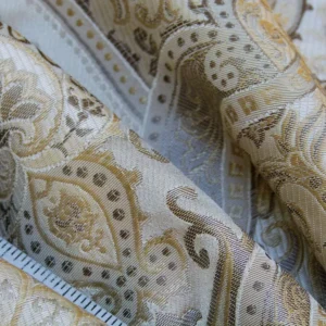 P1020241.jpg By Yard Kravet Kashmir Silk Damask Medallion Truffle Gold Beige MSRP USD 298/y