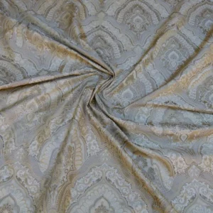 P1020244.jpg By Yard Kravet Kashmir Silk Damask Medallion Truffle Gold Beige MSRP USD 298/y