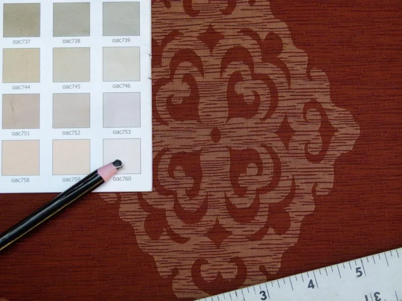 P1020272.jpg BTY Kravet Artisan Pleat Garnet 100% Silk MSRP USD 268/y