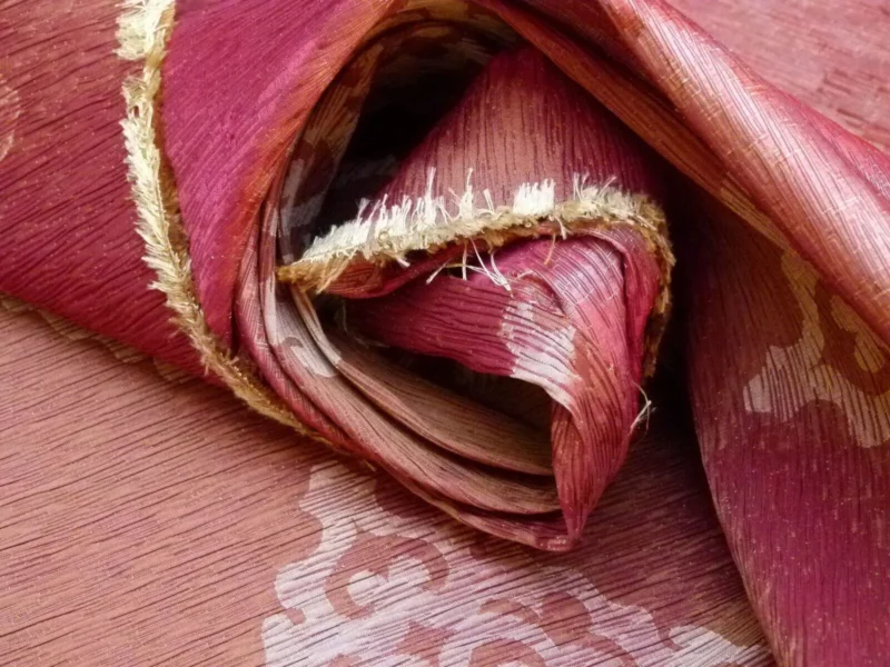 P1020274.jpg BTY Kravet Artisan Pleat Garnet 100% Silk MSRP USD 268/y