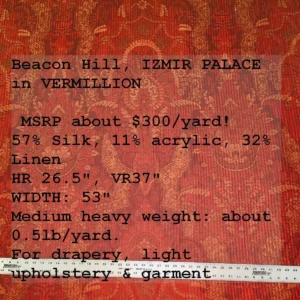 BeaconhillIzmir1.jpg Beacon Hill Izmir Palace Grand Red Silk Damask Huge Rich Red MSRP USD 300/Y