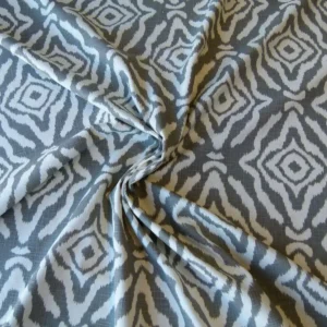 Scalamandre Zanzibar Ikat Smoke Grey Cotton Heavy MSRP138/Y