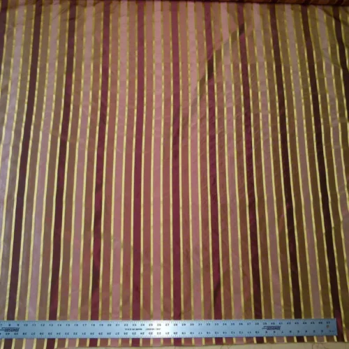 Scalamandre NAPOLI STRIPE WINE & GOLD 100% Silk MSRP 350/Y Scalamandre NAPOLI STRIPE WINE & GOLD 100% Silk MSRP 350/Y