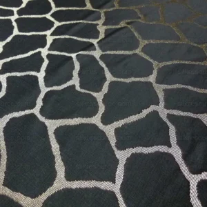 P1020522.jpg Scalamandre Giraffa Black Giraffe Animal Skin Heavy Silk Jacquard MSRP USD358/y