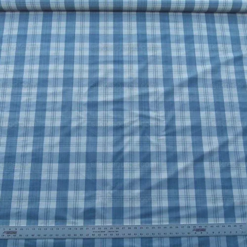ASTOR PLAID INDIGO SCALAMANDRE COTTON SILK MSRP300/y