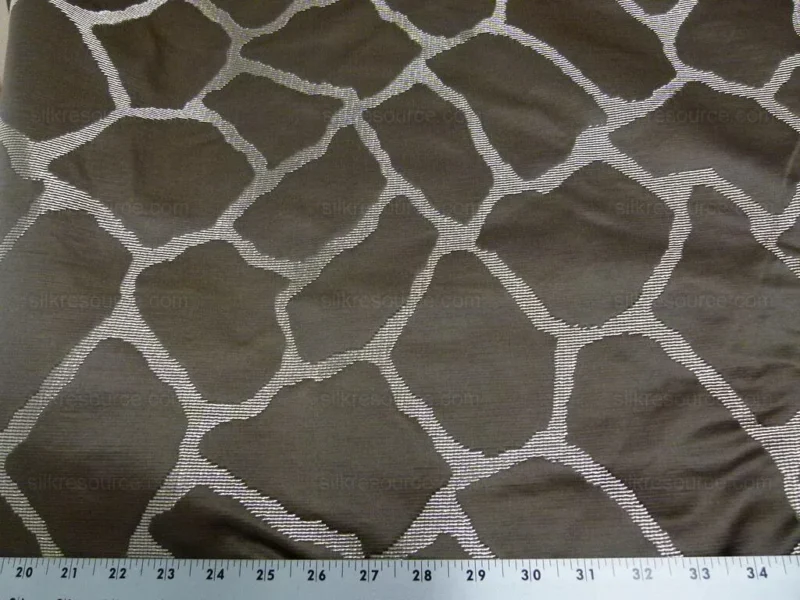 Scalamandre Giraffa Brown Giraffe Animal Skin Safari Heavy Jacquard MSRP USD 358/y