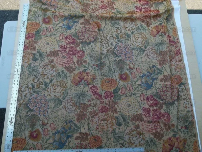 P1020966.jpg Scalamandre Vera Sheer Exuberant Dalia Fields Cotton Voile from Italy MSRP USD 188/Y