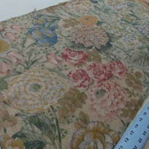 P1020949 0.6y Scalamandre Vera Sheer Exuberant Dalia Fields Cotton Voile from Italy MSRP USD 188/Y