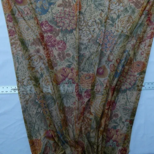 P1020971 Scalamandre Vera Sheer Exuberant Dalia Fields Cotton Voile from Italy MSRP USD 188/Y