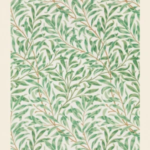 William Morris Willow Bough Duralee Silk Damask Foliage Berry Bush William Morris Willow Bough Silk Jarquard White Gold MSRP USD 200/Y