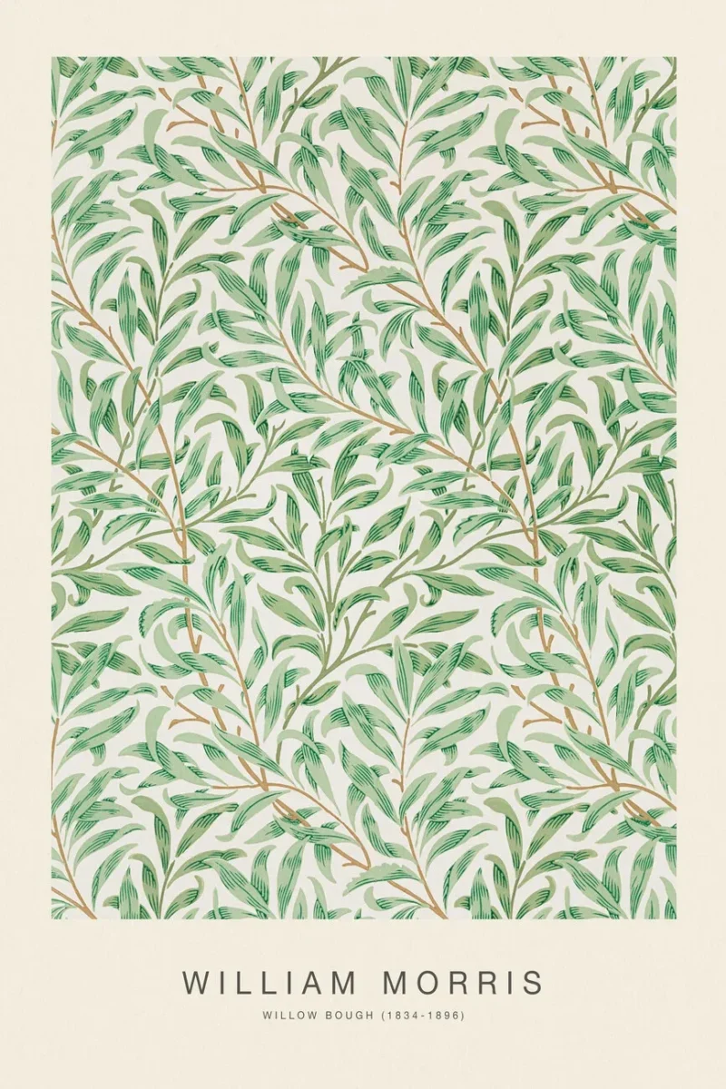 William Morris Willow Bough Duralee Silk Damask Foliage Berry Bush William Morris Willow Bough Silk Jarquard White Gold MSRP USD 200/Y