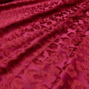 products-P1020720-1 1.6yard Scalamandre Cut Velvet Red Small Scale Texture Diamond