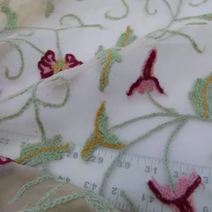 P1040298.jpg 0.51y Kravet Design Embroidered Organza Floral 8515.3 MSRP USD 199/y