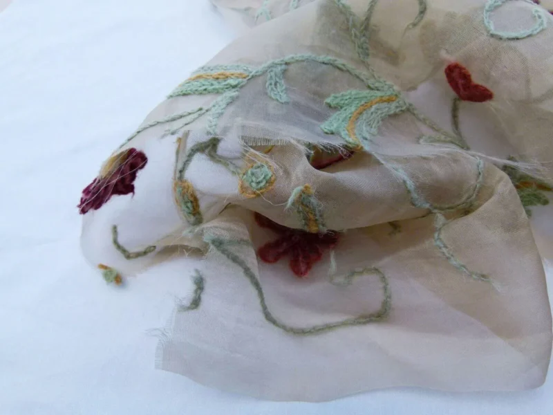 P1040299.jpg 0.51y Kravet Design Embroidered Organza Floral 8515.3 MSRP USD 199/y