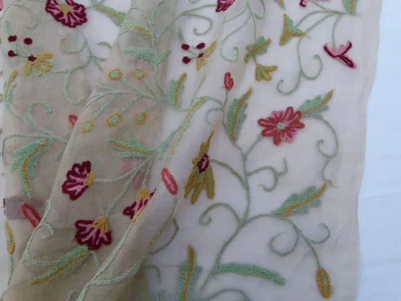 P1040300.jpg 0.51y Kravet Design Embroidered Organza Floral 8515.3 MSRP USD 199/y