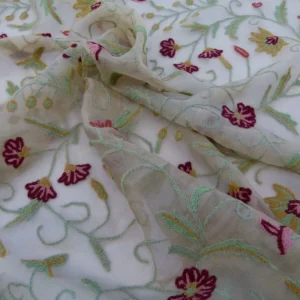 P1040302.jpg 0.51y Kravet Design Embroidered Organza Floral 8515.3 MSRP USD 199/y
