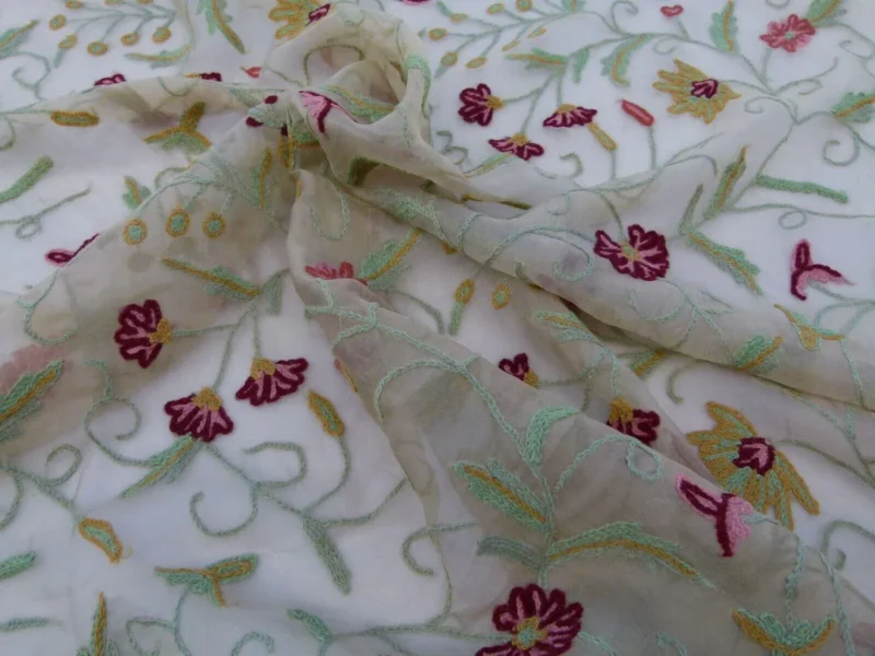 P1040302.jpg 0.51y Kravet Design Embroidered Organza Floral 8515.3 MSRP USD 199/y