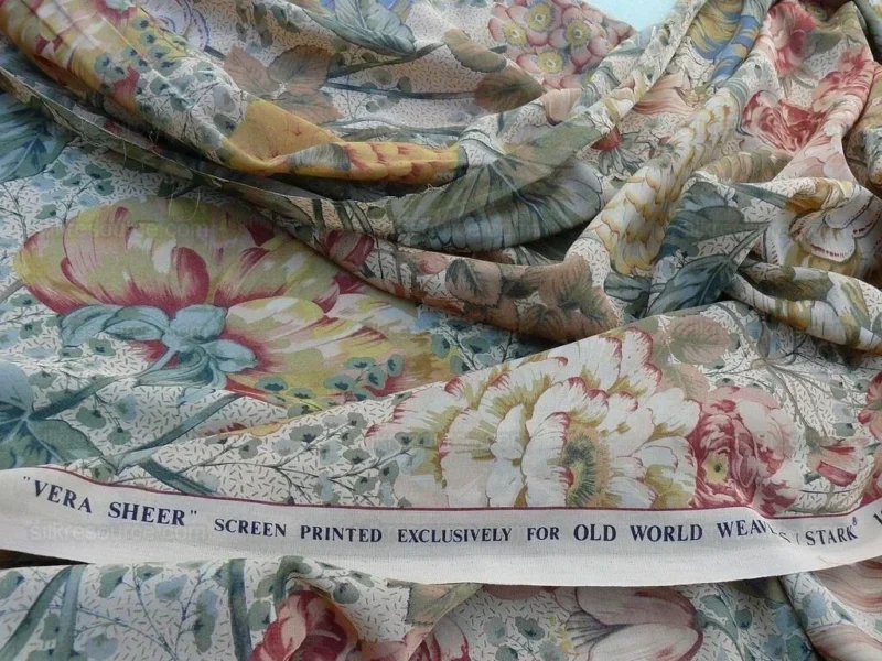 P1650309.jpg 0.6y Scalamandre Vera Sheer Exuberant Dalia Fields Cotton Voile from Italy MSRP USD 188/Y