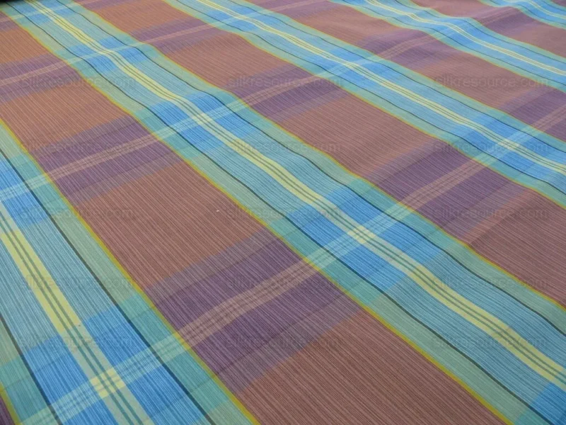 P1650401.jpg Scalamandre Riviera Plaid Fh Rose/multi  Colorful Rainbow Mediterranean MSRP USD 216/Y