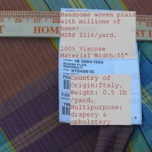 P1650402.jpg Scalamandre Riviera Plaid Fh Rose/multi  Colorful Rainbow Mediterranean MSRP USD 216/Y