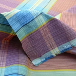 P1650403.jpg Scalamandre Riviera Plaid Fh Rose/multi  Colorful Rainbow Mediterranean MSRP USD 216/Y