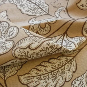 s-l1600.jpg Bty Scalamandre Wallace Linen Print Art Deco Jacobean Light Tan On Light Brown Beige MSRP USD 160/Y