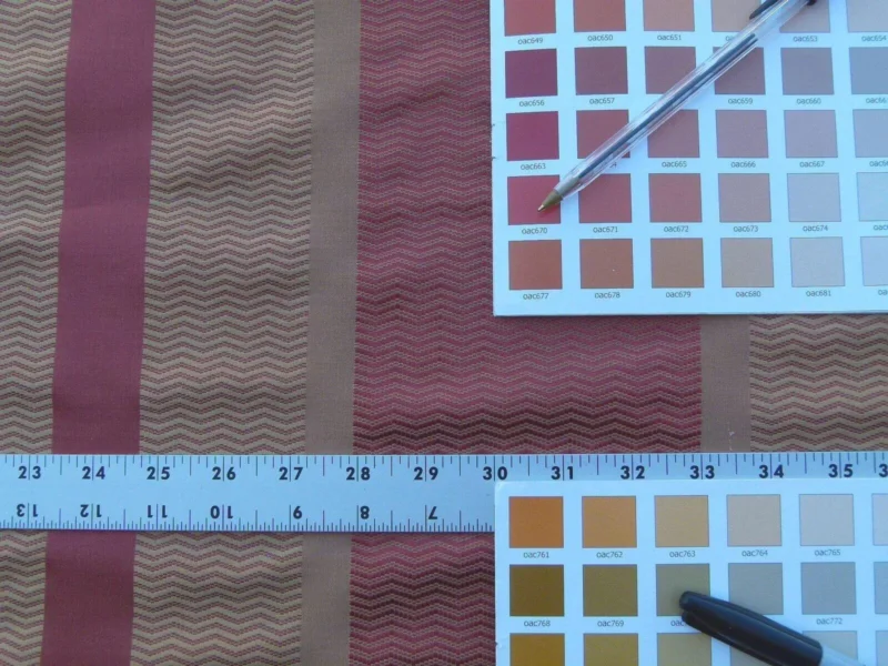 P1030119 By Yard Montes Stripe Gw Rust (reversible) Scalamandre Grey Watkins MSRP USD 228/Y