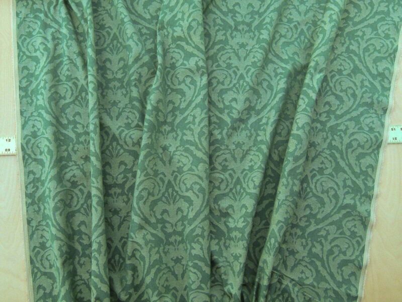 P1040011 Scalamandre Mazarino Damask Giada Green Jade Cotton Fonthill MSRP USD 132 Heavy Fonthill