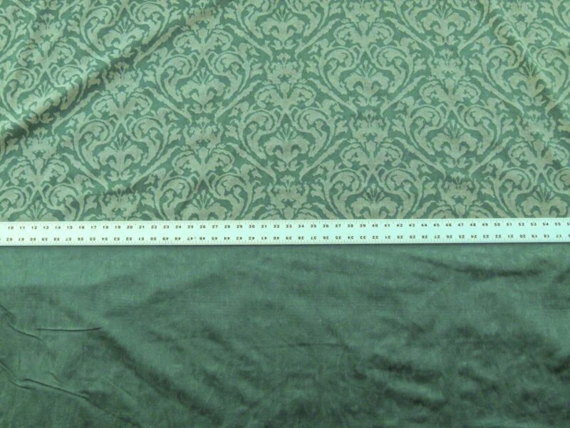 P1040012 Scalamandre Mazarino Damask Giada Green Jade Cotton Fonthill MSRP USD 132 Heavy Fonthill