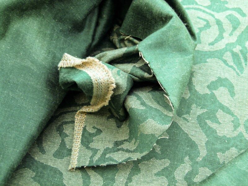 P1040014 Scalamandre Mazarino Damask Giada Green Jade Cotton Fonthill MSRP USD 132 Heavy Fonthill