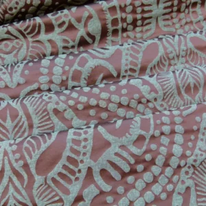 P1040119 By yard Scalamandre Ethnic Damask Rust Silk Lampas African Abstract MSRP USD 432/Y