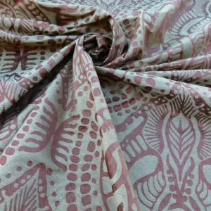 P1040122 By yard Scalamandre Ethnic Damask Rust Silk Lampas African Abstract MSRP USD 432/Y