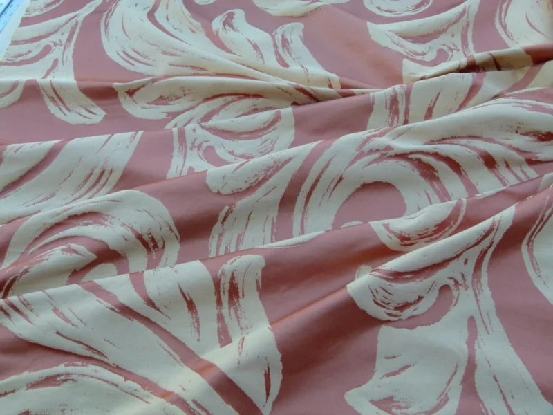 P1040155 By Yd Scalamandre Duquette Fonthill Peach Blossom Old World Weavers Silk Damask Swirl MSRP USD 284/Y