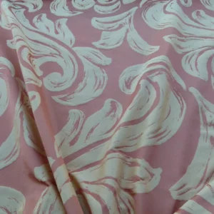 P1040156 By Yd Scalamandre Duquette Fonthill Peach Blossom Old World Weavers Silk Damask Swirl MSRP USD 284/Y