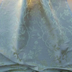 Scalamandre Old World Weavers Romantic Sapporo Cream Fennel Green  Gold Silk Linen Lampas MSRP USD 516/y Superb Weight! Vine