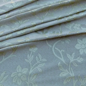 Scalamandre Old World Weavers Romantic Sapporo Cream Fennel Green  Gold Silk Linen Lampas MSRP USD 516/y Superb Weight! Vine