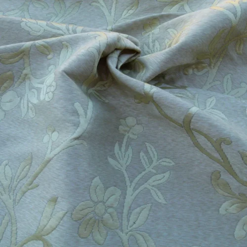 P1040194 Scalamandre Old World Weavers Romantic Sapporo Cream Fennel Green  Gold Silk Linen Lampas MSRP USD 516/y Superb Weight! Vine